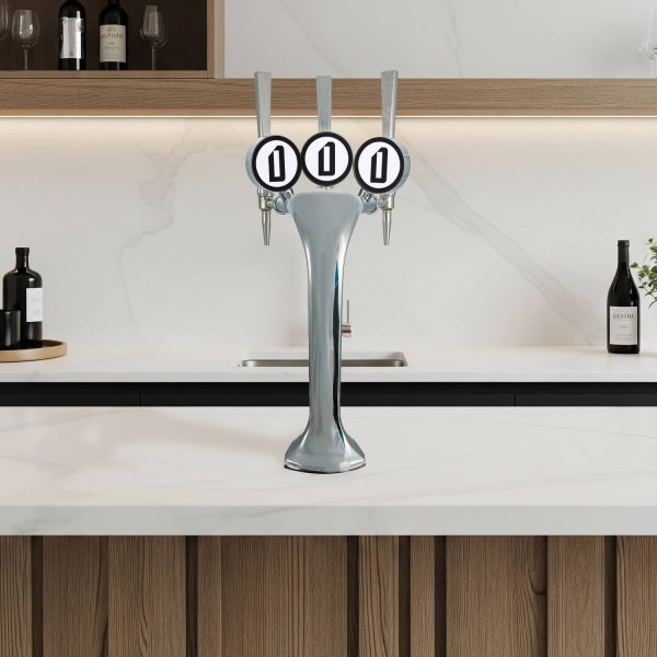 Draughtsmith Pro - Home Bar - Cobra 3 Taps - Silver
