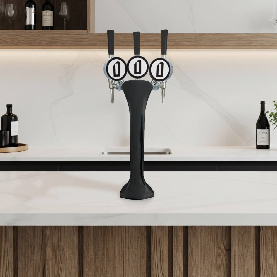 Draughtsmith Pro - Home Bar - Cobra 3 Taps - Black